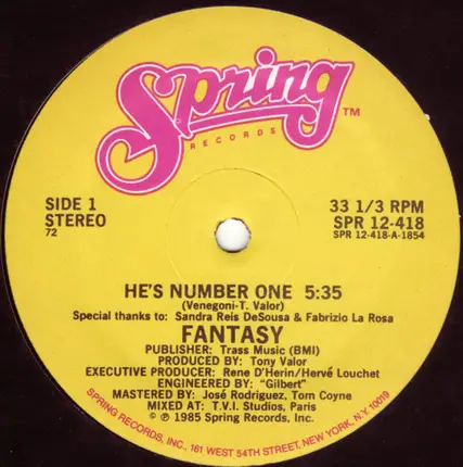 Fantasy - He's Number One