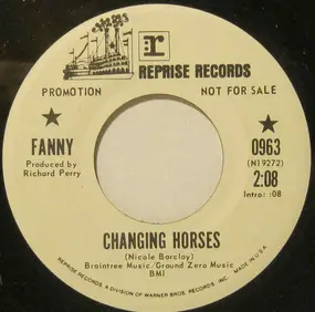Fanny - Changing Horses / Conversation With A Cop (Promo)