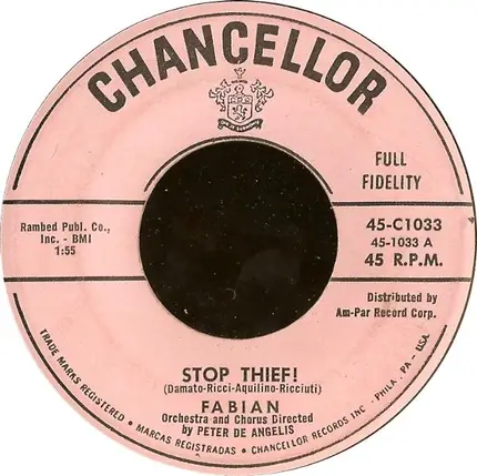 Fabian - Turn Me Loose / Stop Thief!