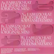 12inch Vinyl Single - Fabrizio Rat Ferrero - Lucid Dream - EP
