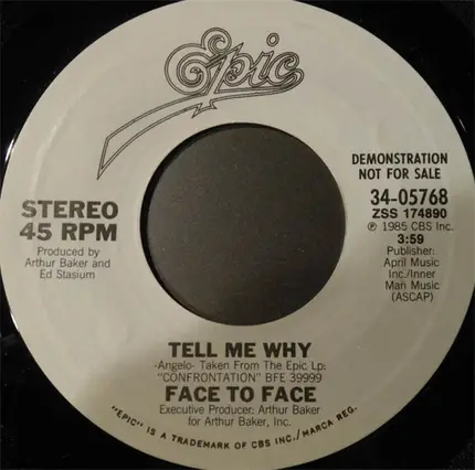 Face To Face - Tell Me Why
