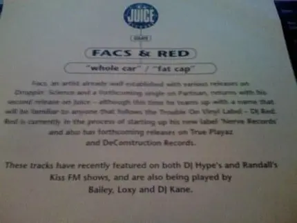 Facs & DJ Red - Whole Car / Fat Cap