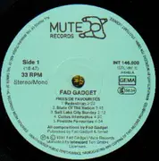 LP - Fad Gadget - Fireside Favourites
