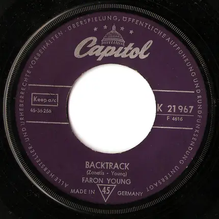Faron Young - Backtrack / I Can't Find The Time
