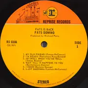 LP - Fats Domino - Fats Is Back