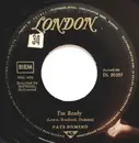 7inch Vinyl Single - Fats Domino - I'm Ready / Margie - Large Hole