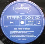 Double LP - Fats Domino - In Concert!