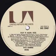 LP - Fats Domino - Play It Again, Fats The Very Best Of Fats Domino - Blue Sleeve