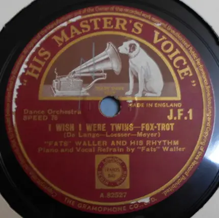 Fats Waller And His Buddies / Fats Waller & His Rhythm - The Minor Drag / I Wish I Were Twins