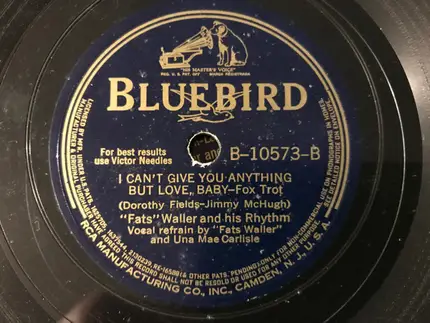 Fats Waller & His Rhythm - Darktown Strutters' Ball / I Can't Give You Anything But Love, Baby
