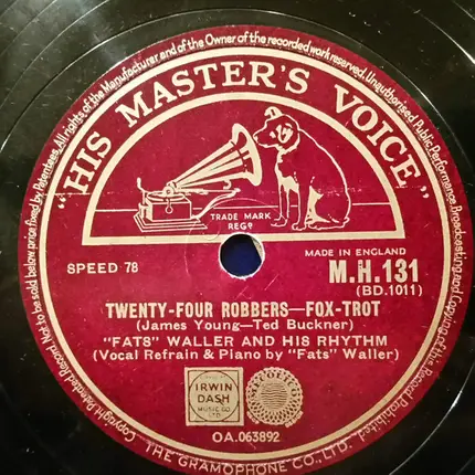 Fats Waller & His Rhythm - Pan-Pan / Tweny-Four Robbers