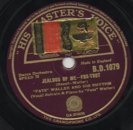 Fats Waller & His Rhythm - The Joint Is Jumpin' / Jealous Of Me