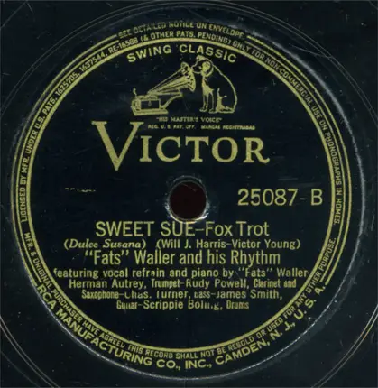 Fats Waller & His Rhythm - 12th Street Rag / Sweet Sue