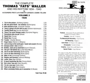 CD - Fats Waller - The Complete Thomas 'Fats' Waller And His Rhythm 1934/43, Vol.3 1935
