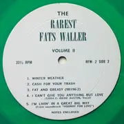 LP - Fats Waller - The Rarest Fats Waller Volume Two - Green/Brown/Transparent Vinyl
