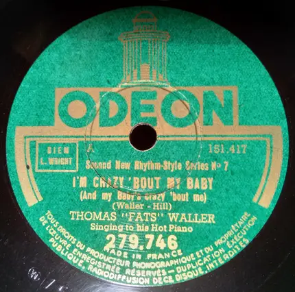 Fats Waller - I'm Crazy 'Bout My Baby (And My Baby's Crazy 'Bout Me) / Dragging My Heart Around