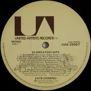 LP - Fats Domino - 20 Greatest Hits