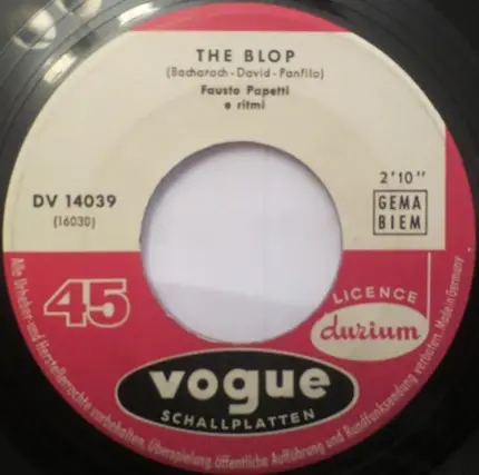 Fausto Papetti E Ritmi - Tuff / The Blop