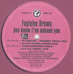 Fayleine Brown - You Know I've Missed You