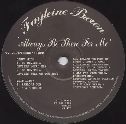 Fayleine Brown - Always Be There For Me