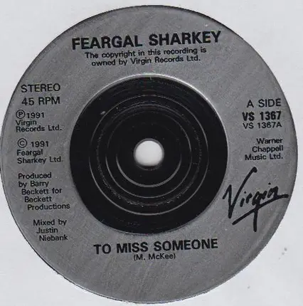 Feargal Sharkey - To Miss Someone