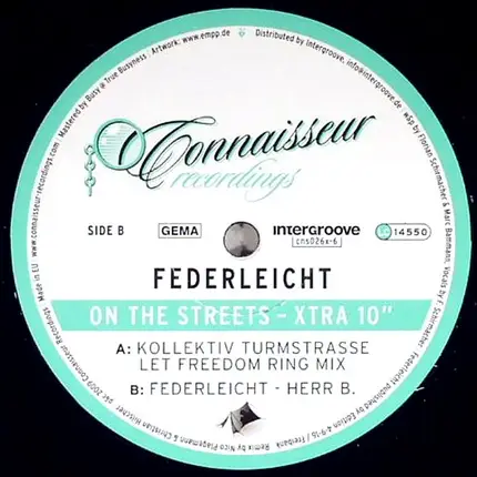 Federleicht - On The Streets Xtra 10"