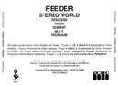 CD - Feeder - Stereo World