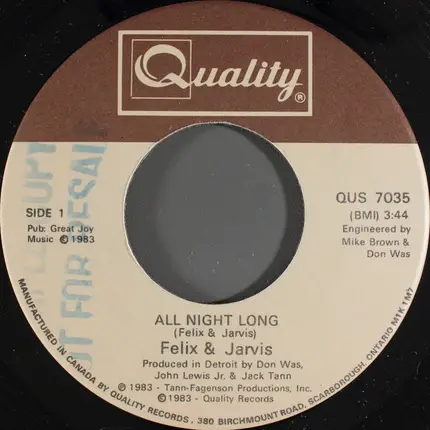 Felix & Jarvis - All Night Long
