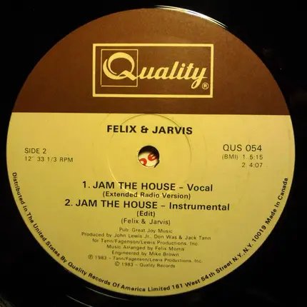 Felix & Jarvis - Jam The House
