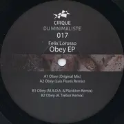 12inch Vinyl Single - Felix Lorusso - Obey EP
