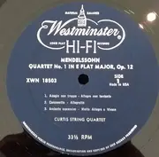 LP - Mendelssohn-Bartholdy - Quartet No. 1 In E Flat Major, Op. 12 / Quartet No. 3 In D Major, Op. 44, No. 1
