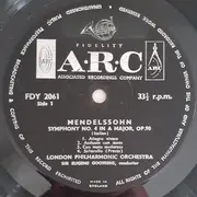 LP - Mendelssohn-Bartholdy - Italian Symphony / Symphony No.3 - Red label