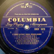 LP - Mendelssohn / Walter Gieseking - Songs Without Words - Mono