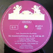 LP - Felix Mendelssohn-Bartholdy - Berliner Philharmoniker Dirigent Ferenc Fricsay - Ein Sommernachtstraum - Red labels