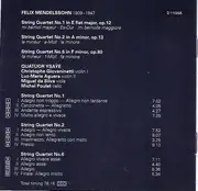 CD - Felix Mendelssohn-Bartholdy - Quatuor Ysaÿe - String Quartets Opp. 12, 13, 80