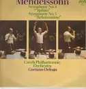 LP - Mendelssohn-Bartholdy - G. Delogu w/ The Czech Philharmonic Orchestra - Symphony No. 4 'Italian' / Symphony No. 5 'Reformation'
