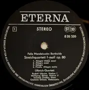 LP - Mendelssohn - Streichquartett F-moll Op. 80 / Sextett D-dur Op. 110