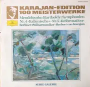 LP - Felix Mendelssohn-Bartholdy , Berliner Philharmoniker , Herbert von Karajan - Symphonien Nr.4 >>Italian<< - Nr.5 >> Reformation<<