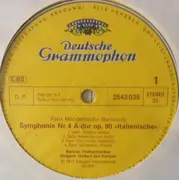 LP - Felix Mendelssohn-Bartholdy , Berliner Philharmoniker , Herbert von Karajan - Symphonien Nr.4 >>Italian<< - Nr.5 >> Reformation<<