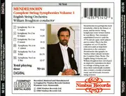 CD - Felix Mendelssohn-Bartholdy - Complete String Symphonies Vol 1