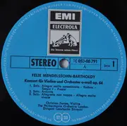 LP - Mendelssohn, Bruch - Violinkonzert E-moll Op. 64 / Nr.1 G-moll Op. 26