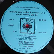 LP - Mendelssohn-Bartholdy - Concerto Pour Violon N° 2 / Concerto Pour Violon - Gatefold