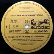 LP - Mendelssohn - Symphonie Nr. 4 'Italienische' / 'Sommernachtstraum' Op. 21 & 61