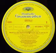 LP - Felix Mendelssohn-Bartholdy / von Weber - Ein Sommernachtstraum / Ouvertüren