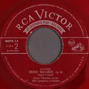 7inch Vinyl Single - Ferde Grofé / Camille Saint-Saëns - Arturo Toscanini And The NBC Symphony Orchestra - On The Trail / Danse Macabre - Red Transparent