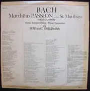 LP - Ferdinand Grossmann , Johann Sebastian Bach - St. Matthew Passion Auszüge-Extraits