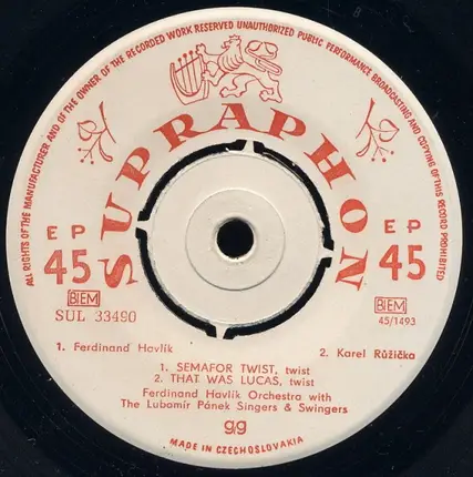 Ferdinand Havlík Orchestra - Twist From The Semafor Theatre