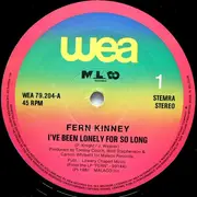 12inch Vinyl Single - Fern Kinney - I've Been Lonely For So Long