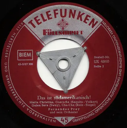 Fernandez Pray Und Sein Orchester - Das Ist Südamerikanisch