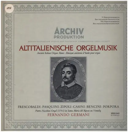 Fernando Germani - Altitalienische Orgelmusik